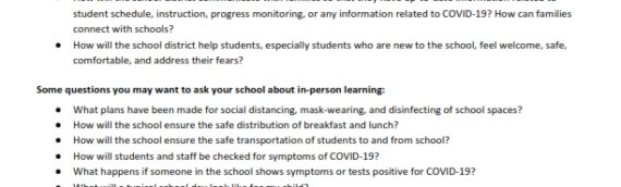 Questions to Ask About School Reopening