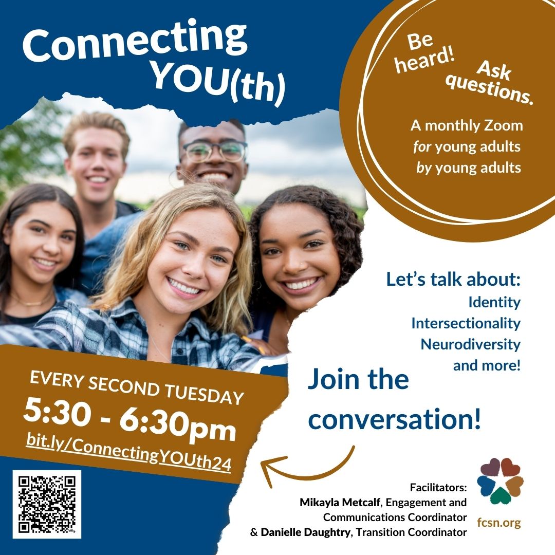 Connecting YOUth: Be heard! Ask questions. Every second Tuesday at 5:30-6:30pm
