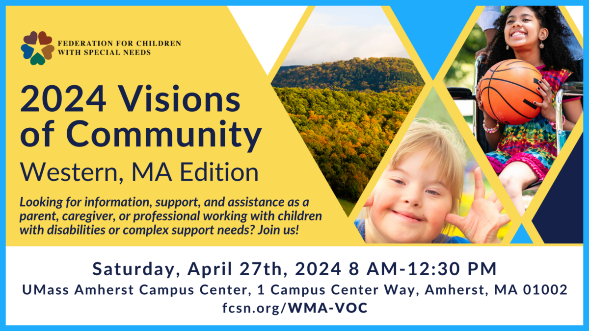 2024 Visions of Community Western MA Edition - Saturday, APril 27, 2024 from 8am - 12:30 pm at UMass Amherst Campus Center